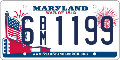 MD license plate 6BM1199