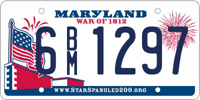 MD license plate 6BM1297