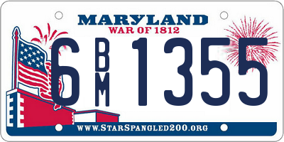 MD license plate 6BM1355