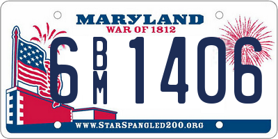 MD license plate 6BM1406