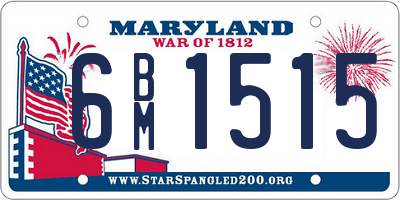 MD license plate 6BM1515