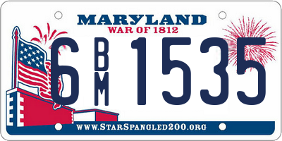 MD license plate 6BM1535