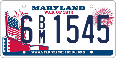 MD license plate 6BM1545