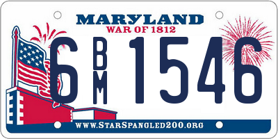 MD license plate 6BM1546