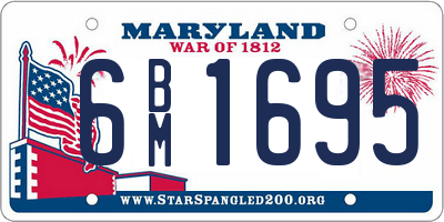 MD license plate 6BM1695