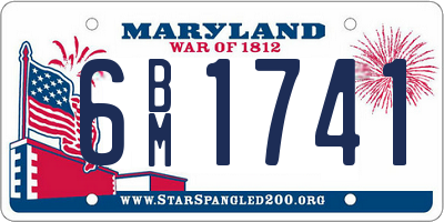 MD license plate 6BM1741
