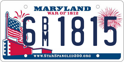 MD license plate 6BM1815
