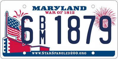 MD license plate 6BM1879