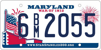 MD license plate 6BM2055