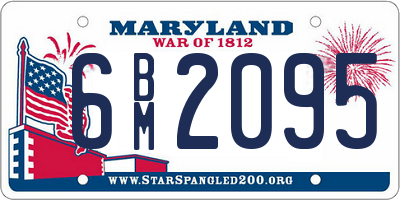 MD license plate 6BM2095