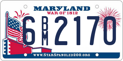 MD license plate 6BM2170