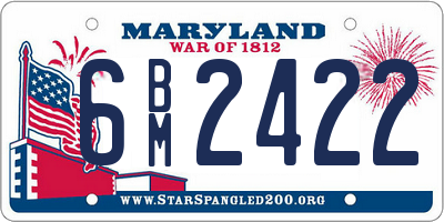 MD license plate 6BM2422