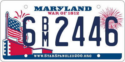 MD license plate 6BM2446