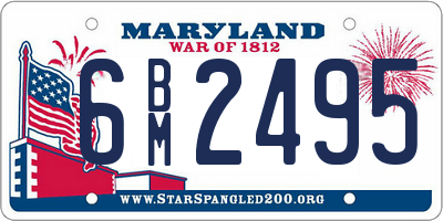 MD license plate 6BM2495