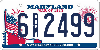 MD license plate 6BM2499