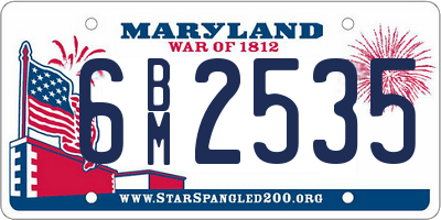 MD license plate 6BM2535