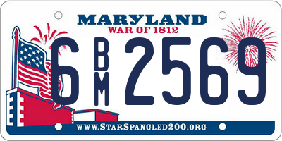 MD license plate 6BM2569