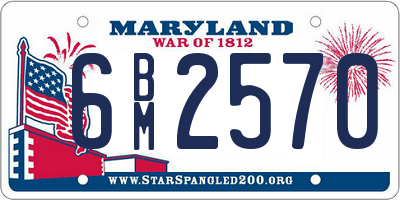 MD license plate 6BM2570