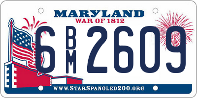 MD license plate 6BM2609