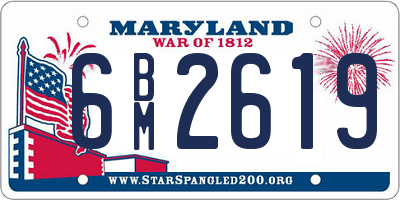 MD license plate 6BM2619