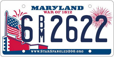 MD license plate 6BM2622