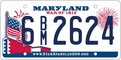 MD license plate 6BM2624