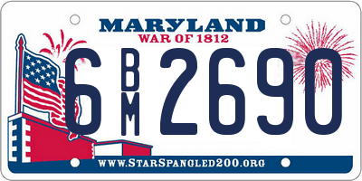 MD license plate 6BM2690