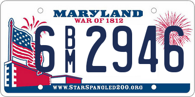 MD license plate 6BM2946