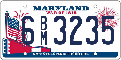 MD license plate 6BM3235