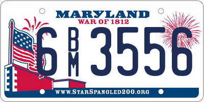 MD license plate 6BM3556