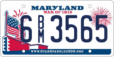 MD license plate 6BM3565