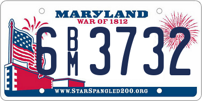 MD license plate 6BM3732