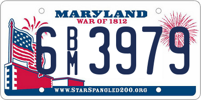 MD license plate 6BM3979