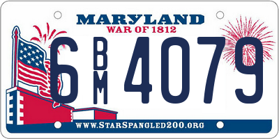 MD license plate 6BM4079