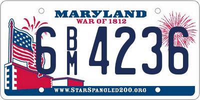 MD license plate 6BM4236