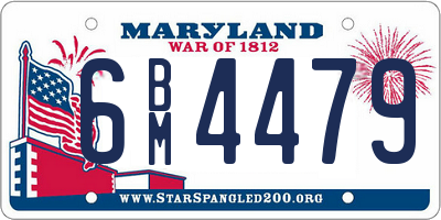 MD license plate 6BM4479