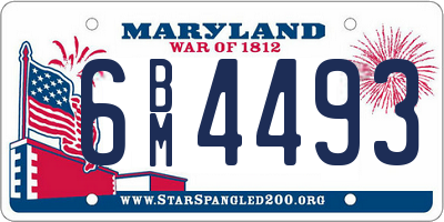 MD license plate 6BM4493