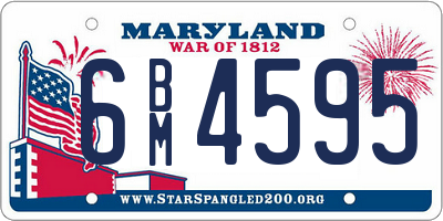 MD license plate 6BM4595