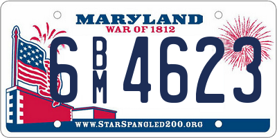 MD license plate 6BM4623