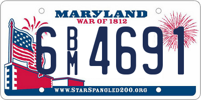 MD license plate 6BM4691