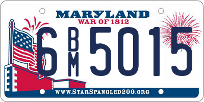 MD license plate 6BM5015