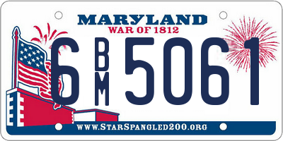 MD license plate 6BM5061