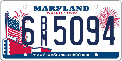MD license plate 6BM5094