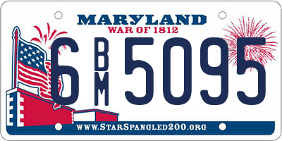 MD license plate 6BM5095