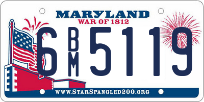 MD license plate 6BM5119