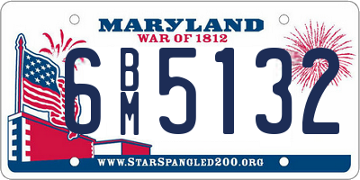 MD license plate 6BM5132