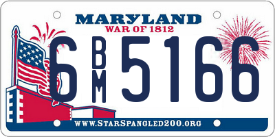 MD license plate 6BM5166