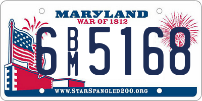 MD license plate 6BM5168