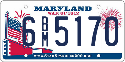 MD license plate 6BM5170