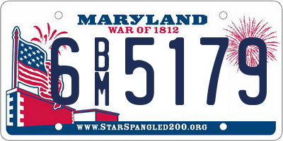 MD license plate 6BM5179
